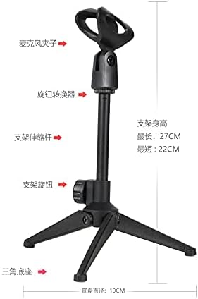 UXZDX Mikrofon masaüstü standı Tripod Mini Taşınabilir Masa Standı Ayarlanabilir mikrofon standı Mikrofon Klip Tutucu