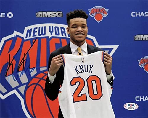 Kevin Knox 8x10 fotoğraf PSA / DNA New York Knicks İmzalı-İmzalı NBA Fotoğrafları