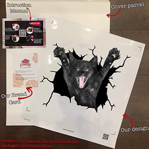 Sevimli Siyah Kedi Bilgisayar Çıkartmaları Siyah Kedi Çıkartmaları Komik Vinil Açık Sticker Soğutucular Vinil Kamyon