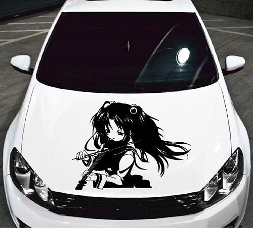 In-Style Çıkartmaları Araç Oto Araba Décor Vinil Çıkartması Sanat Sticker Küçük Anime Manga Kız Keman Çalmak için
