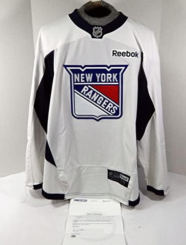 New York Rangers Oyunu Kullanılmış Beyaz Antrenman Forması Reebok NHL 58 DP29947 - Oyun Kullanılmış NHL Formaları