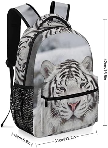 Beyaz Kaplan Kar seyahat sırt çantaları Moda omuzdan askili çanta Hafif Çok Cep Sırt Çantası Okul Çalışması için Alışveriş