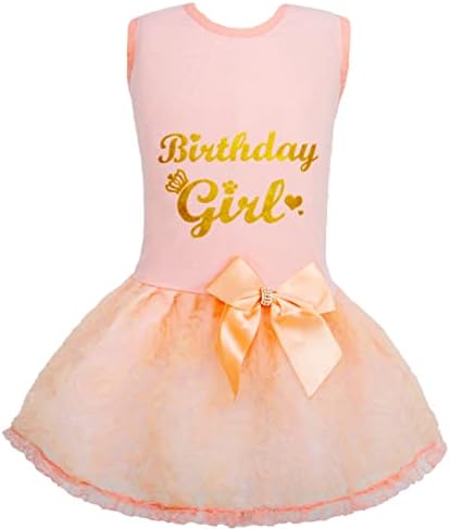 Köpek Sevimli Altın Glitter Elbise Tutu Kıyafet Prenses Etek Küçük Orta Kız Köpekler Düğün Gelin Doğum Günü Partisi