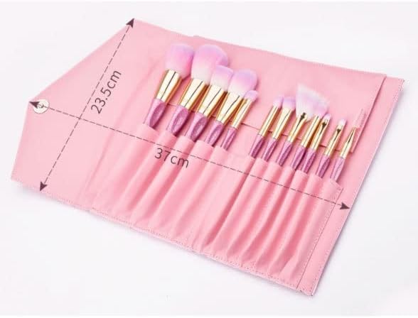 DNATS 12 adet makyaj fırçası Seti Komple pudra fırçası Göz Farı Fırçası Aracı (Renk: A, Boyut : Resimde gösterildiği