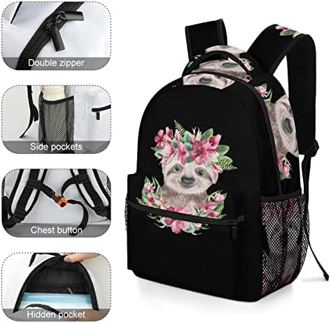 Bebek Tembel Çiçekler seyahat sırt çantaları Moda omuzdan askili çanta Hafif Çok Cep Sırt Çantası Okul Çalışması için