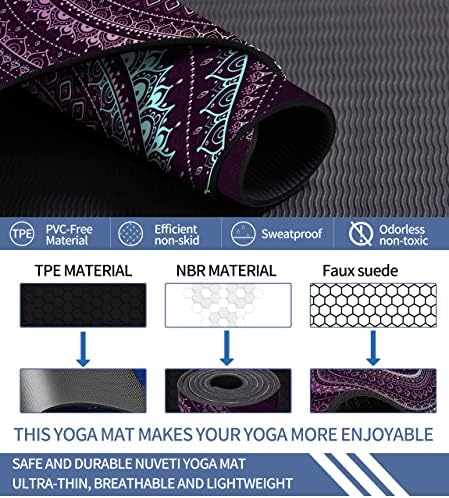 Cıfupy Yoga Mat Çift Taraflı Kaymaz egzersiz matı Çevre Dostu TPE Fitness egzersiz matı Taşıma Kayışı ve saklama çantası