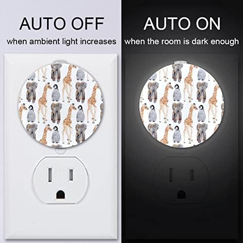 2 Paket Plug-in Gece Lambası LED Gece Lambası Alacakaranlıktan Şafağa Sensörü Çocuk Odası, Kreş, Mutfak, Koridor Suluboya