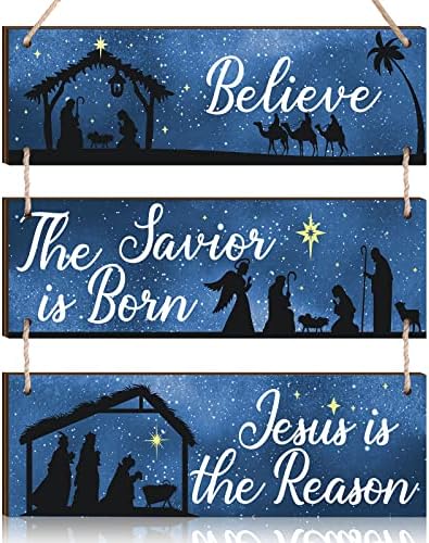Noel Doğuş İşareti Noel Dini Dekor Noel İsa Duvar Asılı İşareti İsa Nedeni Sezon Noel Ahşap askı süsleri Parti Tatil