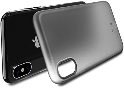 TOZO için iPhone X Durumda PP 0.35 mm dünyanın est Korumak sert çanta Yarı Şeffaf hafif Mat Siyah