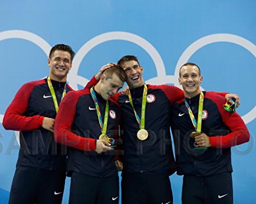 SPORFOTOĞRAFLARABD Michael Phelps Nathan Adrian Ryan Düzenlenen Caeleb Dressel ABD Rio Yüzme Altın Madalyası