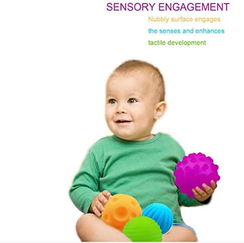 ROHSCE Duyusal Topları Bebekler Çocuklar için, yumuşak Montessori Oyuncaklar Bebekler için 6 ila 12 Ay Bebek Duyusal