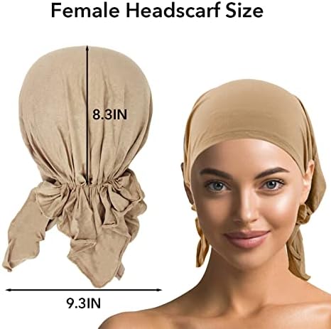 4 Adet Slip-On Önceden Bağlı Kemo Başörtüsü Kadın Kemo Şapka Türban Bere Kapaklar Başkanı Wrap Başörtüsü Kadınlar