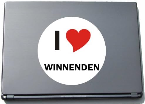 I Love Aufkleber Decal Sticker Laptopaufkleber Laptopskin 297 mm mit Stadtname WINNENDEN