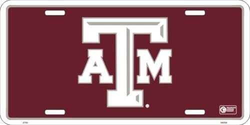 Texas A & M Üniversitesi Collegiate Kabartmalı Vanity Metal Yenilik Plaka Etiketi Işareti 2159