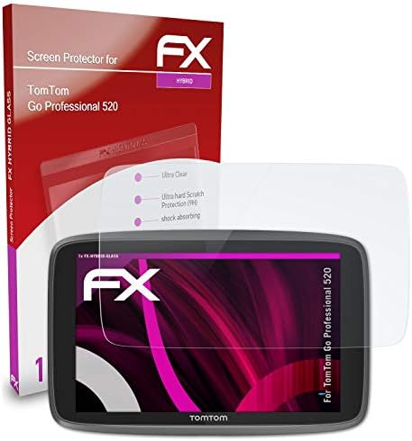 Tomtom Go Professional 520 Cam Koruyucu ile Uyumlu atFoliX Plastik Cam Koruyucu Film, Plastikten 9H Hibrit Cam FX