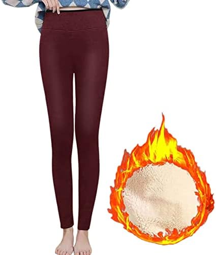 Kadın Polar Astarlı Tayt Ombre Termal Kış Yoga Pantolon Sıcak Dışarı Çıkmak Tayt Kalın Pantolon Yumuşak Pijama Pantolon