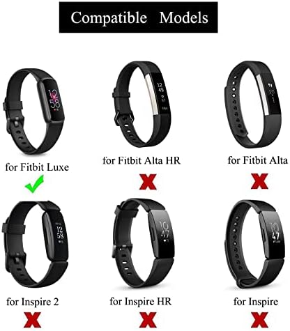 Fitbit Luxe Fitness Tracker ile Uyumlu cırt cırt Ayak Bileği Kayışı, Erkekler ve Kadınlar için Spor Ayak Bileği Kayışı