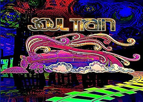 Soul Tren Tema Fotoğraf Backdrop 70'ler ve 80'ler Disko Dans Balo Parti Dekorasyon Afiş Neon Glow Fotoğraf Arka Plan