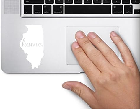 2 Ev Illinois Tuş Takımı Bilgisayar Dizüstü Sembolü Çıkartması Aile Aşk Araba Kamyon Sticker Pencere (Beyaz)