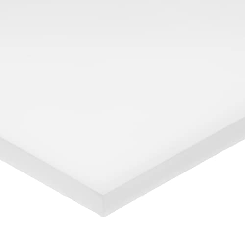 Delrin Asetal Homopolimer Plastik Çubuk, Beyaz, 2-1 / 2 inç Kalınlığında x 5 inç Genişliğinde x 24 inç Uzunluğunda