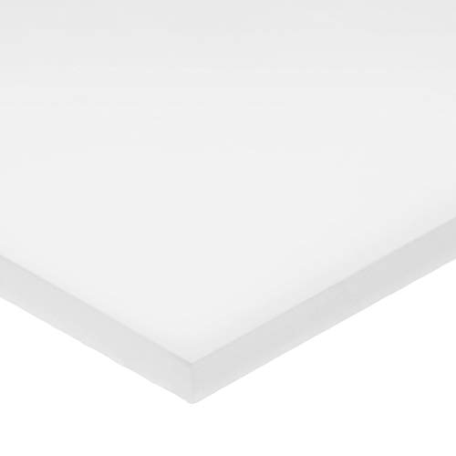 Delrin Asetal Homopolimer Plastik Çubuk, Beyaz, 2-1 / 2 inç Kalınlığında x 4 inç Genişliğinde x 36 inç Uzunluğunda