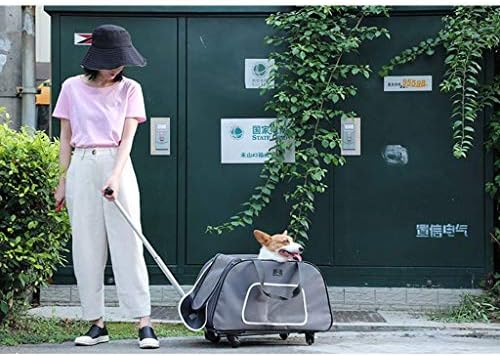 SCDCWW evcil hayvan çantası-Evcil Hayvan taşıyıcı Sırt Çantası köpek tekerleği Etrafında Bagaj Çantası evcil hayvan