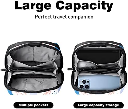 Renkli Soyut Sanat Arka Plan Makyaj Çantası Çanta için Taşınabilir Seyahat Organizatör Çantası Tuvalet güzellik çantası