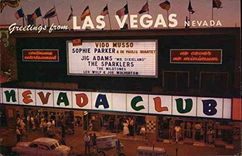 Las Vegas Nevada Kulübü Las Vegas NV Orijinal Vintage Kartpostal