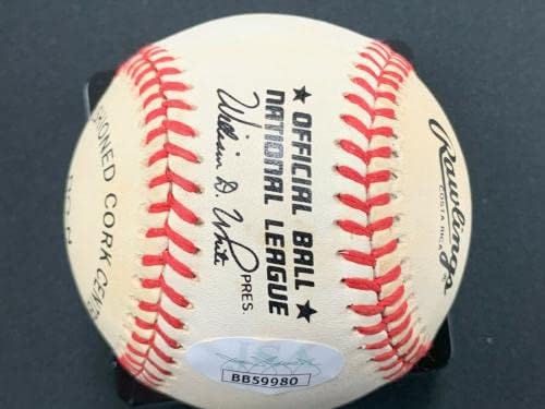 Hank Aaron ve Willie Mays İmzalı William White NL Beyzbol Jsa Loa z İmzalı Beyzbol Topları İmzaladı