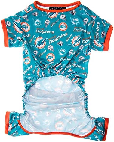 Littlearth Unisex-Yetişkin NFL Miami Dolphins Evcil Hayvan Pijamaları, Takım Rengi, X-Large