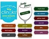 Clingks 12 İçecek Markörü-FOODİE LEZZETLERİ-Foodies için Şarap Takılarına Eğlenceli Bir Alternatif