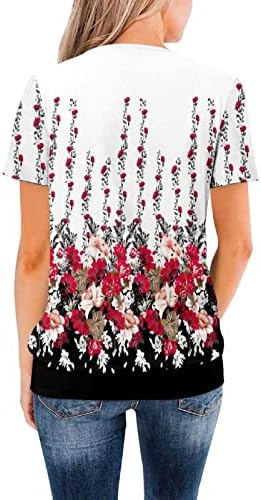 Pamuklu bluz Tee Kadınlar için Kısa Kollu Ekip Boyun Tekne Boyun Grafik Pilili Dantelli Gevşek Fit Rahat Fit T Shirt