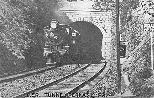 Perkasie Pennsylvania P & R Tren Tüneli görünümü antika pc BB1060