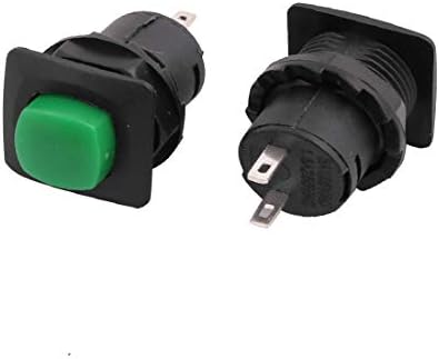 Yeni Lon0167 10 Adet 3A AC125V / 1.5 A AC250V Su Geçirmez Buton Anahtarı Kendinden Kilitleme Tipi Yeşil Plastik Kafa(10