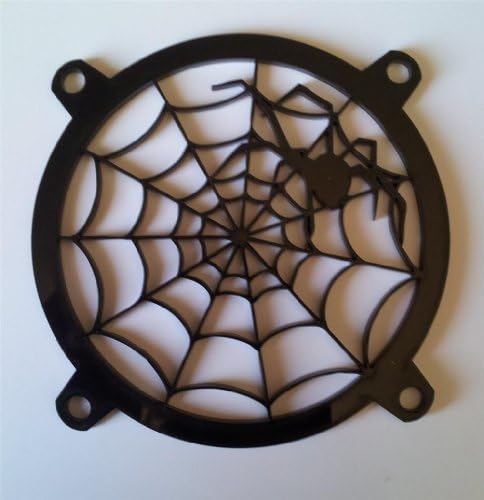Inspired Lazer tasarım Özel Siyah Dul Web bilgisayar fanı ızgara 80mm