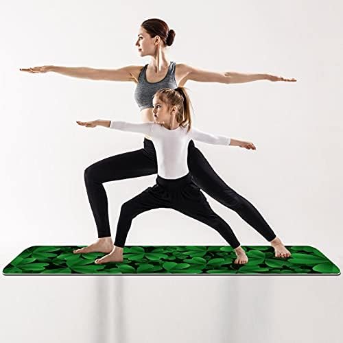 Siebzeh Yeşil Yonca Yaprakları Premium Kalın Yoga Mat Çevre Dostu Kauçuk Sağlık ve Fitness Kaymaz Mat Her Türlü Egzersiz