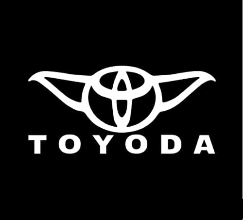 Araba Çıkartmaları | Toyoda Yoda Araba Sticker Çıkartma Kaykay Dizüstü Araba Dizüstü 7.5 X 3.5 (Beyaz)