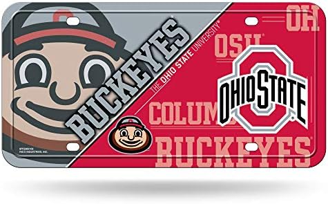Rıco Industries NCAA Ohio Eyaleti Buckeyes Metal Plaka Etiketi, 6 x 11,5 inç