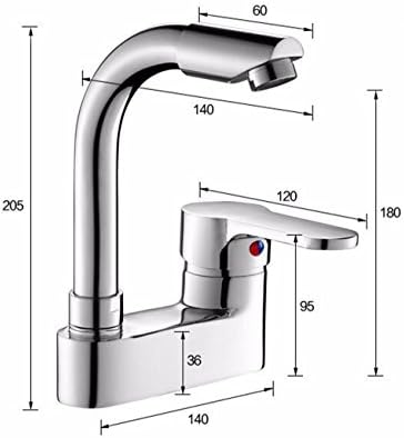 SJQKA-Musluk Çift havza musluk bakır gövde üç lavabo banyo musluk havzası döndürülebilir