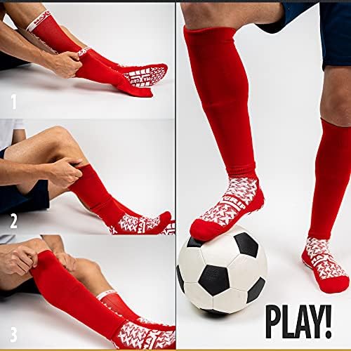 MAXGRİP Pro Futbol Bacak Kollu Çorap / Sıkıştırma Buzağı-Shin / Yüksek Elastikiyet Nem Esneklik Futbol Basketbol Tru