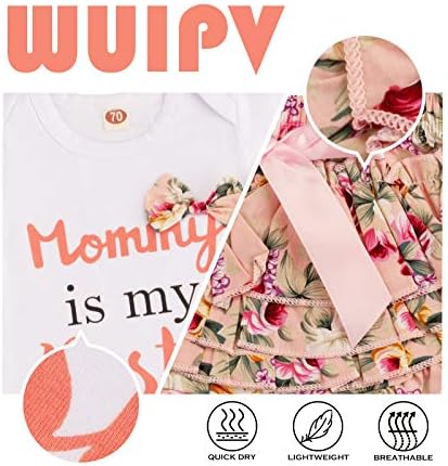 WUIPV Bebek Kız Giysileri Yaz Sevimli Bebek Kız Kıyafet kısa çiçekli tulum Yeni Doğan giyim setleri