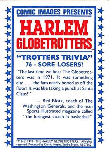 1992 Komik Görüntüler Harlem Globetrotters Basketbol 76 Boğaz Kaybedenler Harlem Globetrotters Washington Generalleri