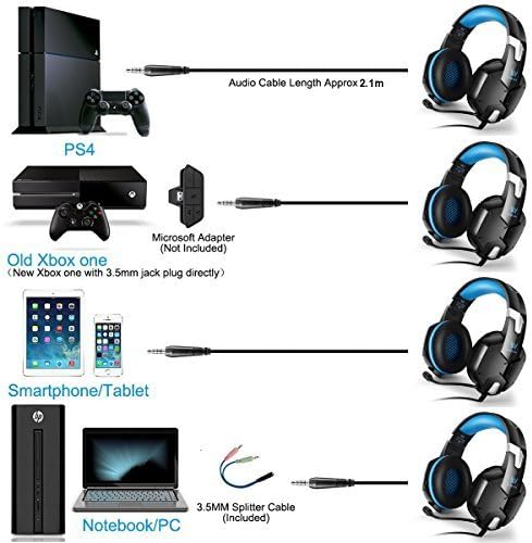 PS4 için Meiertop oyun kulaklığı Yeni Xbox One Profesyonel 3.5 mm PC Oyun bas Kulaklıklar Stereo gürültü izolasyonu