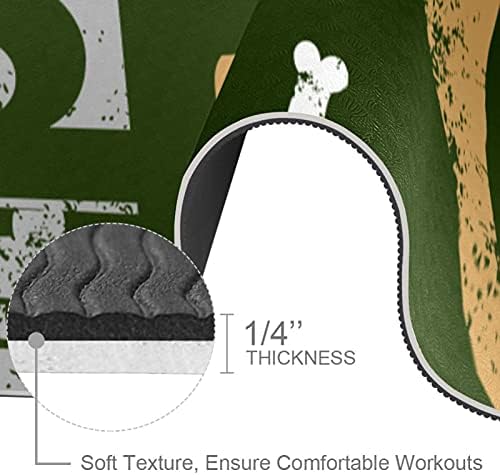 Siebzeh Dinozor Ayak İzi Yeşil Premium Kalın Yoga Mat Çevre Dostu Kauçuk Sağlık ve Fitness Kaymaz Mat Her Türlü Egzersiz