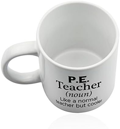 Kahve veya çay için beden eğitimi öğretmeni kupası 11 oz. Beden Eğitimi öğretmenleri komik gag şaka hediye kupası.