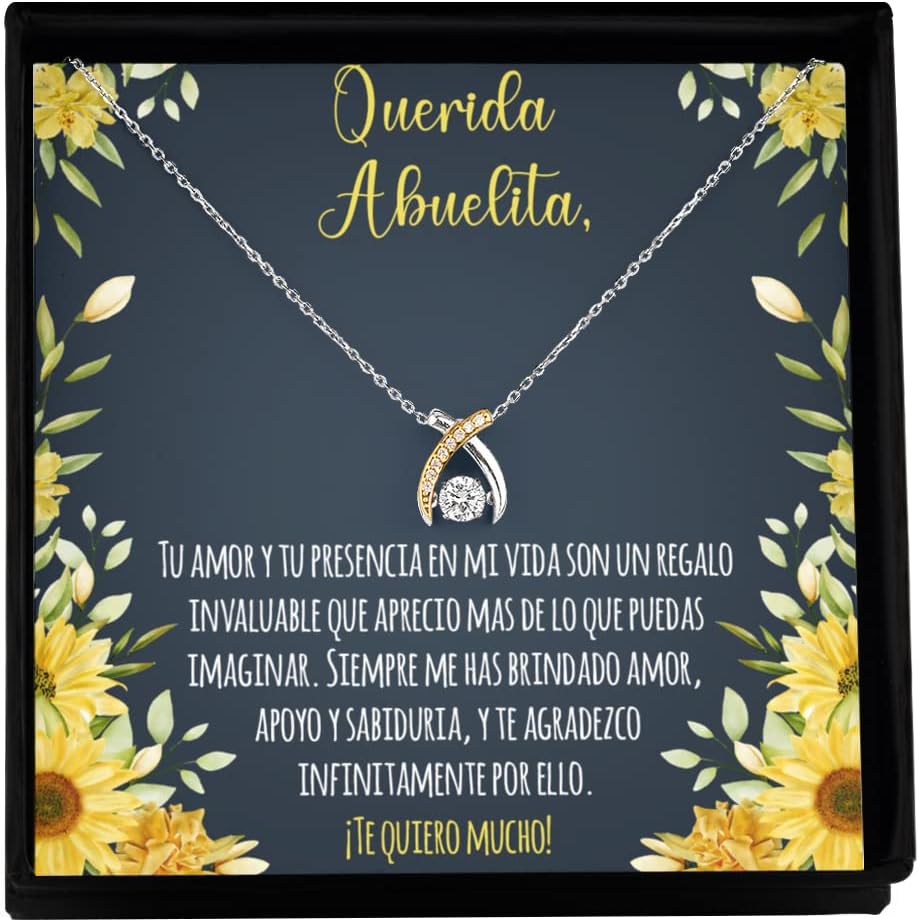 İspanyolca Casitika Abuela Hediyeleri. Abuelita Anneler Günü Hediyesi. İspanyolca büyükanne için kolye. Pendiente