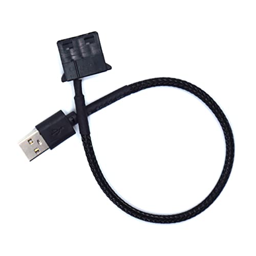 Mobestech USB Fan Bilgisayar Fanı USB Bağlantı Kablosu PVC Kablolar Siyah Tel Uzatma Adaptörü Fan Kutusuna Güç Ayırıcı